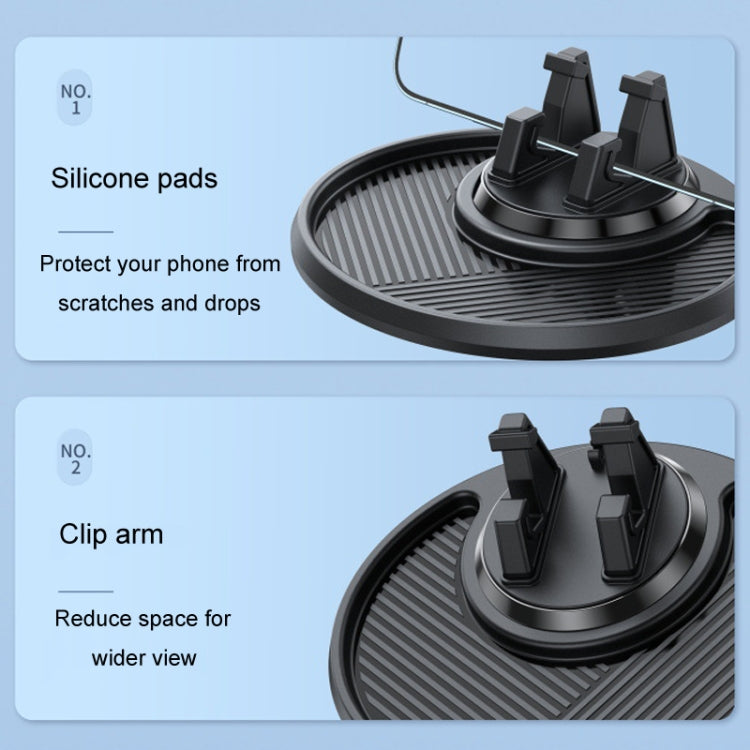 Car Dashboard Navigation Phone Holder Multifunctional Non-Slip Storage Bracket