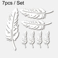 7pcs / Set Car Feather Scratch Decal 3D Reflective Bumper Stickers