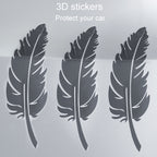 7pcs / Set Car Feather Scratch Decal 3D Reflective Bumper Stickers