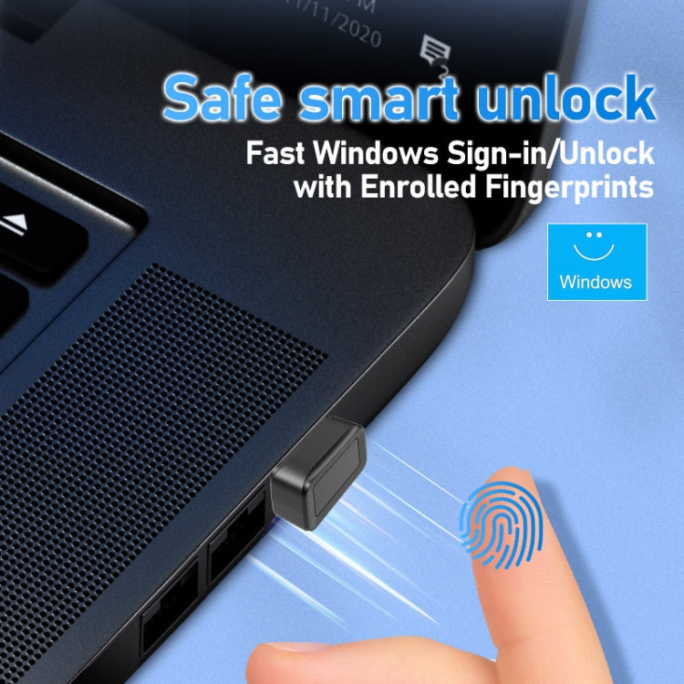 Windows Hello Fingerprint Reader Security Key for Windows 10 / 11, TRU5 Silver, TRU5 Black