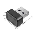 Windows Hello Fingerprint Reader Security Key for Windows 10 / 11, TRU5 Black, TRU5 Silver