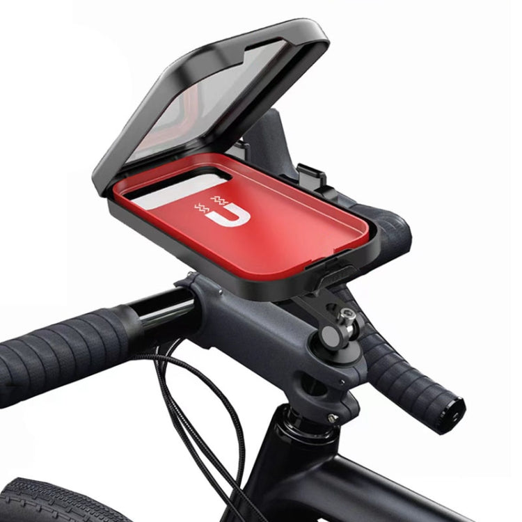 Waterproof Bicycle Cell Phone Holder 360 Rotating Riding Navigation Holder, Handlebar Stand, Handlebar