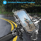 Waterproof Bicycle Cell Phone Holder 360 Rotating Riding Navigation Holder, Handlebar Stand, Handlebar