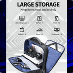 Bopai 61-53111 Large-capacity Waterproof Business Laptop Backpack With USB+Type-C Port, 61-53111