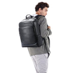 Bopai 61-121671A Top-Layer Cowhide Large-Capacity Casual Business Laptop Backpack