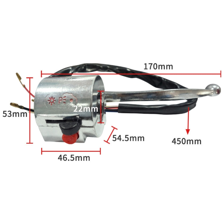 For JIALING JH70/JH90 Handlebar Electric Switch Starter Assembly