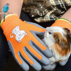 1pair TPE Children Cartoon Gloves Hamster Parrot Anti-scratch Bite Student Gardening Protective Anti-slip Wear-resistant Gloves, S Orange, S Blue, S Yellow, M Orange, M Blue, M Yellow, L Orange, L Blue, L Yellow