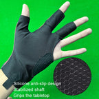GUTENG Three Finger Thin Breathable Wear-Resistant Non-Slip Snooker Billiard Gloves, Left Hand Half Finger (Printed Red), Left Hand Half Finger (Printed Black), Left Hand Half Finger (Printed Blue), Left Hand Full Finger (Gray)                         ...