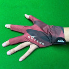GUTENG Three Finger Thin Breathable Wear-Resistant Non-Slip Snooker Billiard Gloves, Left Hand Half Finger (Printed Red), Left Hand Half Finger (Printed Black), Left Hand Half Finger (Printed Blue), Left Hand Full Finger (Gray)                         ...