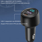 65W Dual Port A+C High Power Car Fast Charger Auto Cigarette Lighter, S-31