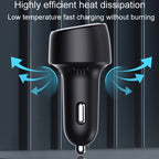 65W Dual Port A+C High Power Car Fast Charger Auto Cigarette Lighter, S-31