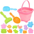 16pcs /Set Children Folding Bucket Beach Toys Play House Water Play Sand Dredging Tools