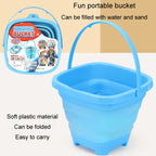16pcs /Set Children Folding Bucket Beach Toys Play House Water Play Sand Dredging Tools