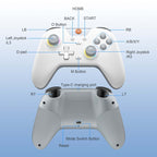 EasySMX X05 Wireless Gamepad Hall RGB Effect Controller For PC / Phone / Switch / Steam Deck, Green, White