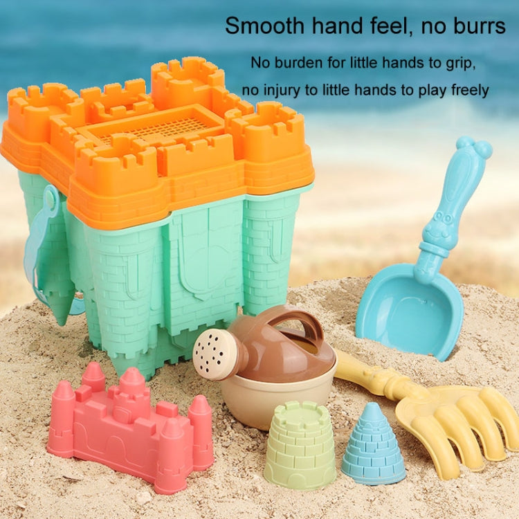 13pcs /Set Outdoor Castle Beach Toy Bucket Child Play House Cartoon Play Sand Dredging Tool