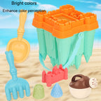 13pcs /Set Outdoor Castle Beach Toy Bucket Child Play House Cartoon Play Sand Dredging Tool