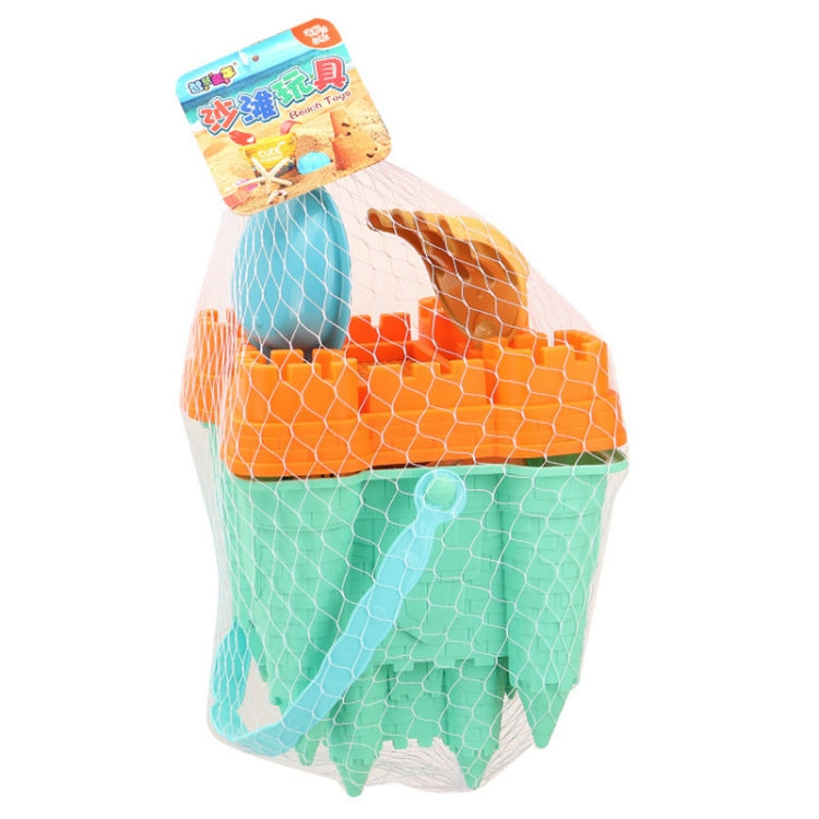 13pcs /Set Outdoor Castle Beach Toy Bucket Child Play House Cartoon Play Sand Dredging Tool