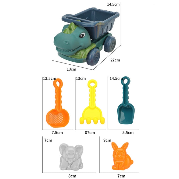 Children Dinosaur Engineering Car Shovel Beach Toys Set Baby Outdoor Water Dredging Tool, 8295-67 (Dark Green), 8295-67 (Light Green), 8295-67A (Dark Green), 8295-67A (Light Green), 8295-67B (Dark Green), 8295-67B (Light Green)
