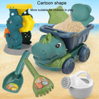 Children Dinosaur Engineering Car Shovel Beach Toys Set Baby Outdoor Water Dredging Tool, 8295-67 (Dark Green), 8295-67 (Light Green), 8295-67A (Dark Green), 8295-67A (Light Green), 8295-67B (Dark Green), 8295-67B (Light Green)