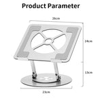 Aluminum Alloy Laptop Stand Notebook Riser with 360 Degree Rotating Base,, s11