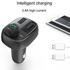 Car Bluetooth Fast Charger Receiver Auto One To Two Charger Cigarette Lighter, S-10