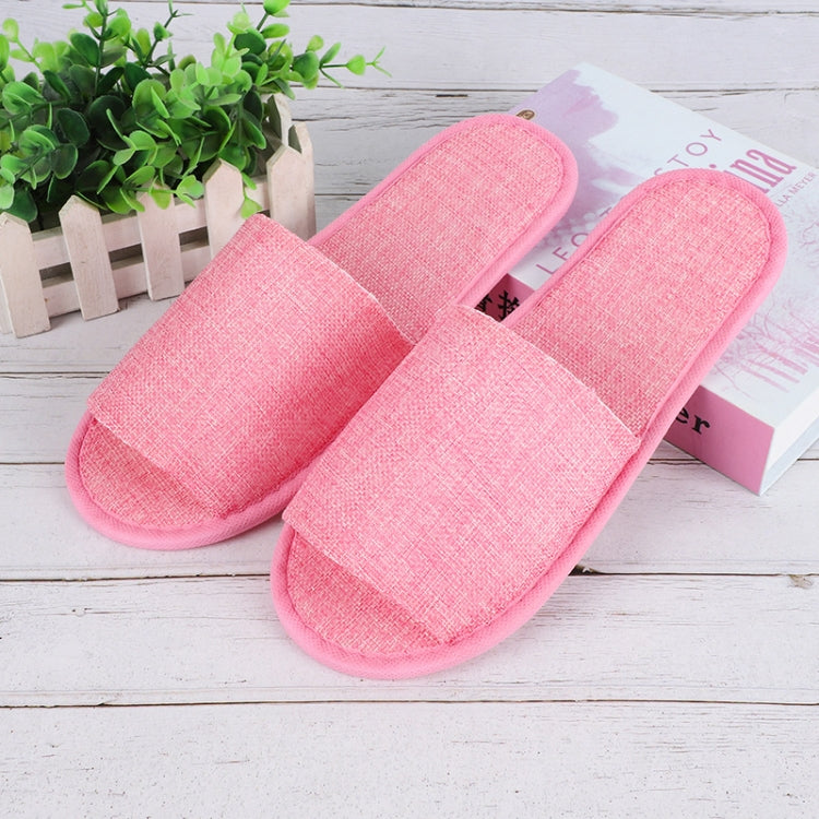 Disposable Linen Slippers Guesthouse Hotel Beauty Salon Home Anti-slip Slippers, Red (Half Wrapped), Blue (Half Wrapped), Gray (Half Wrapped), Red (All Wrapped), Blue (All Wrapped), Gray (All Wrapped)