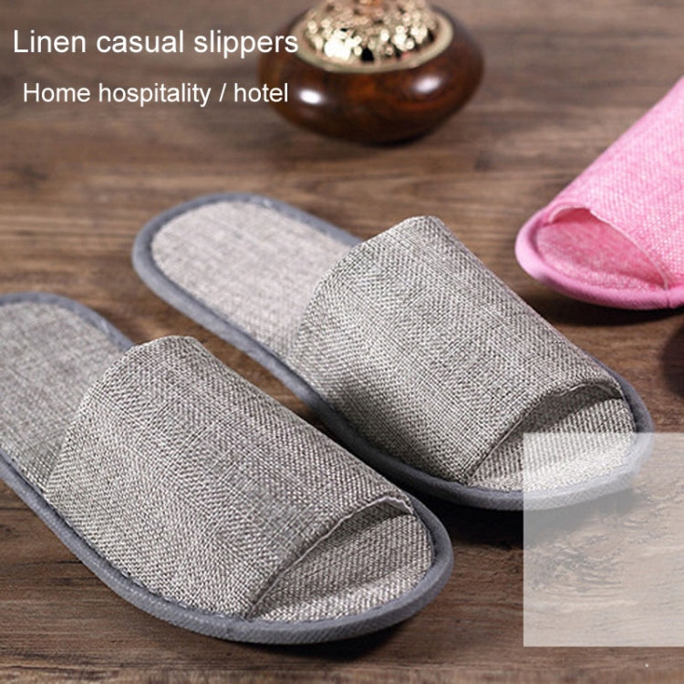 Disposable Linen Slippers Guesthouse Hotel Beauty Salon Home Anti-slip Slippers, Red (Half Wrapped), Blue (Half Wrapped), Gray (Half Wrapped), Red (All Wrapped), Blue (All Wrapped), Gray (All Wrapped)