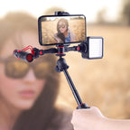 Dual Cold Shoe Mount Adapter Magic Arm Extension Bar Bracket Stand for Camera Mobile Phone
