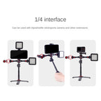 Dual Cold Shoe Mount Adapter Magic Arm Extension Bar Bracket Stand for Camera Mobile Phone