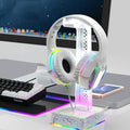 Z3 Cracked With 3USB Expansion Port Headphone Stand RGB Ambient Light Headphone Display Holder
