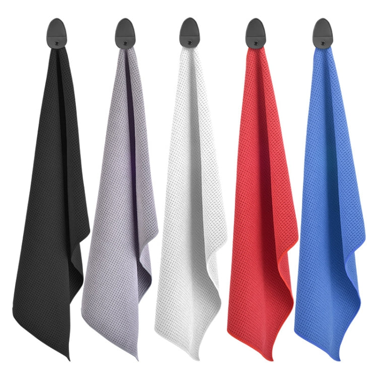 Magnetic Golf Towel Microfiber Waffle Pattern Golf Cleaning Towel, Black, Gray, White