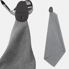 Magnetic Golf Towel Microfiber Waffle Pattern Golf Cleaning Towel, Black, Gray, White