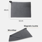 Magnetic Golf Towel Microfiber Waffle Pattern Golf Cleaning Towel, Black, Gray, White