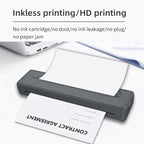 A4-XZ 203DPI A4 Home Portable Smart Wireless Inkless Thermal Printer, White, Black