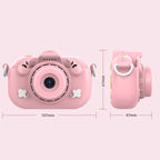 DC501 2.0-Inch 4X Zoom HD Digital Camera Mini Children Photography Camera, Pink, Blue, Blue+32G