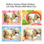 DC501 2.0-Inch 4X Zoom HD Digital Camera Mini Children Photography Camera, Pink, Blue, Blue+32G