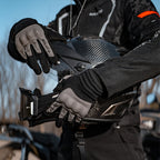 SULAITE Motorcycle Riding Breathable Conductive Touch Screen Full Finger Gloves, XL, XXL, M, L