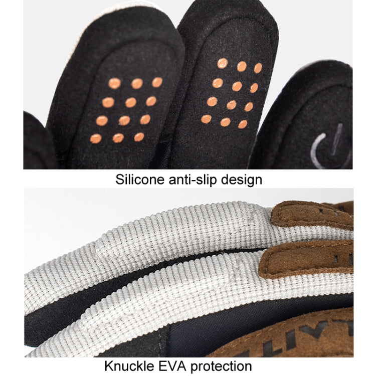 SULAITE Motorcycle Riding Breathable Conductive Touch Screen Full Finger Gloves, XL, XXL, M, L