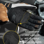 SULAITE Motorcycle Riding Breathable Conductive Touch Screen Full Finger Gloves, XL, XXL, M, L
