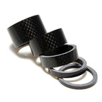 Bicycle Carbon Fiber Gasket Fork Bowl Set Handlebar Pad 3/5/10/15/20mm, 5pcs /Set