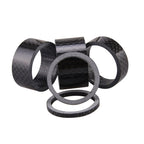 Bicycle Carbon Fiber Gasket Fork Bowl Set Handlebar Pad 3/5/10/15/20mm, 5pcs /Set