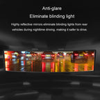 Car Rearview Mirror Snap-on HD Anti-fog Anti-dazzle Wide Angle Curved Mirror, 28.5x7cm