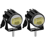 1pair 12V-85V Motorcycle Headlights Dual-color Automotive LED Working Headlights, Yellow + White Light Without Flashing, Yellow + White Light With Flashing, White + White Light Without Flashing, White + White Light With Flashing