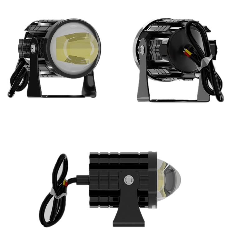 1pair 12V-85V Motorcycle Headlights Dual-color Automotive LED Working Headlights, Yellow + White Light Without Flashing, Yellow + White Light With Flashing, White + White Light Without Flashing, White + White Light With Flashing