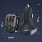 36W Car Bluetooth MP3 Player FM Transmitter Multifunctional Car Charger, S-15PD