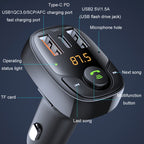 36W Car Bluetooth MP3 Player FM Transmitter Multifunctional Car Charger, S-15PD
