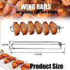 304 Stainless Steel Outdoor Barbecue Chicken Wing Fork Grill BBQ Grill Tools, 1pcs
