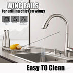 304 Stainless Steel Outdoor Barbecue Chicken Wing Fork Grill BBQ Grill Tools, 1pcs
