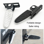 Electric Motorcycle Folding Foot Pegs Modification Pedal Pad Footrests, All Aluminum, With Anti-slip Pad