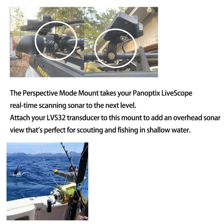 For Panoptix Livescope LVS32 Perspective Mode Transducer Bracket, 010-12676-15, 010-12970-00